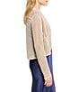 NIC + ZOE Open Mesh Knit Cocoon Open Front Long Sleeve Cardigan, Color:Chamois - Image 3
