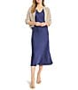 NIC + ZOE Open Mesh Knit Cocoon Open Front Long Sleeve Cardigan, Color:Chamois - Image 4