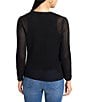 NIC + ZOE Open Mesh Knit Cocoon Open Front Long Sleeve Cardigan, Color:Black Onyx - Image 2