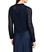 NIC + ZOE Open Mesh Knit Cocoon Open Front Long Sleeve Cardigan, Color:Dark Indigo - Image 2