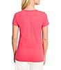 NIC + ZOE Perfect Knit Crew Neck Short Sleeve T-Shirt, Color:Daiquiri - Image 2