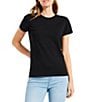 NIC + ZOE Perfect Knit Crew Neck Short Sleeve T-Shirt, Color:Black Onyx - Image 1