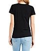 NIC + ZOE Perfect Knit Crew Neck Short Sleeve T-Shirt, Color:Black Onyx - Image 2