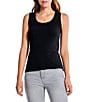 NIC + ZOE Perfect Stretch Knit Scoop Neck Sleeveless Tank, Color:Black Onyx - Image 1