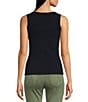 NIC + ZOE Perfect Stretch Knit Scoop Neck Sleeveless Tank, Color:Dark Indigo - Image 2