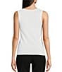 Color:Paper White - Image 2 - Perfect Stretch Knit Scoop Neck Sleeveless Tank