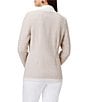 Color:Cream Mix - Image 2 - Perfectly Polished Knit Round Neck Patch Pocket Long Sleeve Contrast Trim Cardigan Jacket