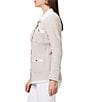 Color:Cream Mix - Image 4 - Perfectly Polished Knit Round Neck Patch Pocket Long Sleeve Contrast Trim Cardigan Jacket