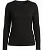 NIC + ZOE Plus Size Crinkle Knit Textured Crew Neck Long Sleeve Fitted Top - Image 4