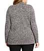 NIC + ZOE Plus Size Elegant Knit Notch Lapel Long Sleeve Blazer, Color:Black Onyx - Image 2