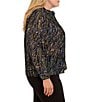 NIC + ZOE Plus Size Portobello Paisley Point Collar Long Sleeve Button-Front Chiffon Shirt - Image 3