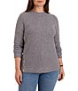 NIC + ZOE Plus Size Soft Waffle Crew Neck Long Raglan Sleeve Side Button Top - Image 4