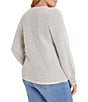 NIC + ZOE Plus Size Tuck Texture Split Neck Long Sleeve Sweater, Color:Blue Multi - Image 2