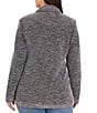 NIC + ZOE Plus Size Tweed Stitch Cotton-Blend Notch Collar Long Sleeve Button-Front Sweater Jacket - Image 2