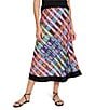 NIC + ZOE Rainbow Macaroon Print A-Line Skirt, Color:Pink Multi - Image 1