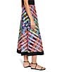 NIC + ZOE Rainbow Macaroon Print A-Line Skirt, Color:Pink Multi - Image 3