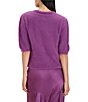 NIC + ZOE Round Neck Elbow Sleeve Brushed Sweater Tee - Image 2
