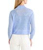 NIC + ZOE Ruffle Feather Knit Open Front Elbow Sleeve Cardigan - Image 5