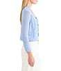 NIC + ZOE Ruffle Feather Knit Open Front Elbow Sleeve Cardigan - Image 6