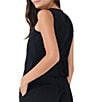 Color:Black Onyx - Image 2 - Rumba Linen-Blend Scoop Neck Vest