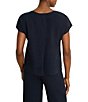 NIC + ZOE Rumba Linen-Blend Split V-Neck Cap Sleeve Tee - Image 2