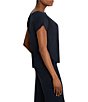 NIC + ZOE Rumba Linen-Blend Split V-Neck Cap Sleeve Tee - Image 3