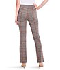 Color:Neutral Multi - Image 2 - Sketched Plaid Print Bootcut Pull-On Pants