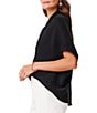 Color:Black Onyx - Image 4 - Sleek Cocoon Knit Open Front Short Kimono Sleeve Curved Hem Cardigan