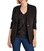 NIC + ZOE Sleek Stretch Notch Lapel Collar Long Sleeve One-Button Blazer - Image 1
