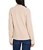 NIC + ZOE Soft Waffle Round Neck Long Raglan Sleeve Side Button Top - Image 5