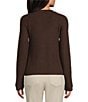 NIC + ZOE Soft Waffle Round Neck Long Raglan Sleeve Side Button Top - Image 2