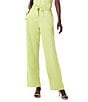 NIC + ZOE Solid Crepe Flat Front Wide Leg Coordinating Pull-On Pants, Color:Grass Hopper - Image 1