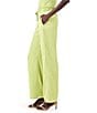 NIC + ZOE Solid Crepe Flat Front Wide Leg Coordinating Pull-On Pants, Color:Grass Hopper - Image 3