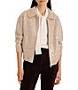 NIC + ZOE Spread Collar Long Sleeve Mohair Shimmer Knit Jacket - Image 1