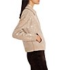 NIC + ZOE Spread Collar Long Sleeve Mohair Shimmer Knit Jacket - Image 3