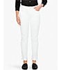 Color:Paper White - Image 1 - Stretch Denim Mid Rise Rolled Cuff Girlfriend Jeans