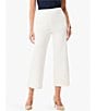 Color:Paper White - Image 1 - Stretch High Rise Wide-Leg Cropped Pull-On Pants