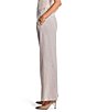 Color:Biscottihe - Image 3 - Stretch Twill Woven Double Pleated Wide-Leg Pocketed Pull-On Pants