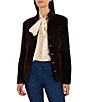 NIC + ZOE Stretch Velvet Stand Collar Long Sleeve Snap-Front Riding Jacket - Image 1