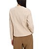 NIC + ZOE Trimmed Weave Mix Knit Band Collar Long Sleeve Button-Front Jacket - Image 5