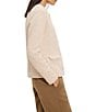 NIC + ZOE Trimmed Weave Mix Knit Band Collar Long Sleeve Button-Front Jacket - Image 6