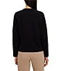 NIC + ZOE Trimmed Weave Mix Knit Band Collar Long Sleeve Button-Front Jacket - Image 2
