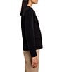 NIC + ZOE Trimmed Weave Mix Knit Band Collar Long Sleeve Button-Front Jacket - Image 3