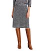 NIC + ZOE Tweed Stitch Knit A-Line Pull-On Coordinating Skirt - Image 1