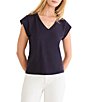 NIC + ZOE V-Neck Cap Sleeve Tee - Image 4