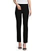 Color:Black - Image 1 - Wonderstretch Woven Straight Leg Pull-On Pants