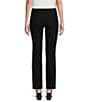 Color:Black - Image 2 - Wonderstretch Woven Straight Leg Pull-On Pants