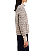 NIC+ ZOE Dapper Swirl Jacquard Knit Stand Collar Zip-Front Jacket - Image 3