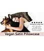 NIGHT Vegan Satin Queen Pillowcase, Color:White - Image 5