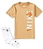 3BRAND Nike 3BRAND by Russel Wilson Big Boys Short Sleeve Wordmark T-Shirt, Color:Beige - Image 1
